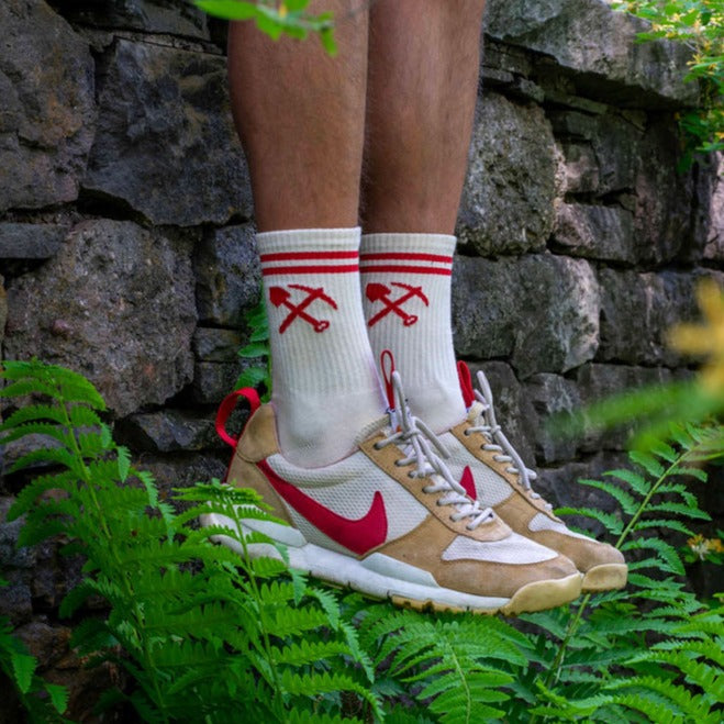 Cream crew socks