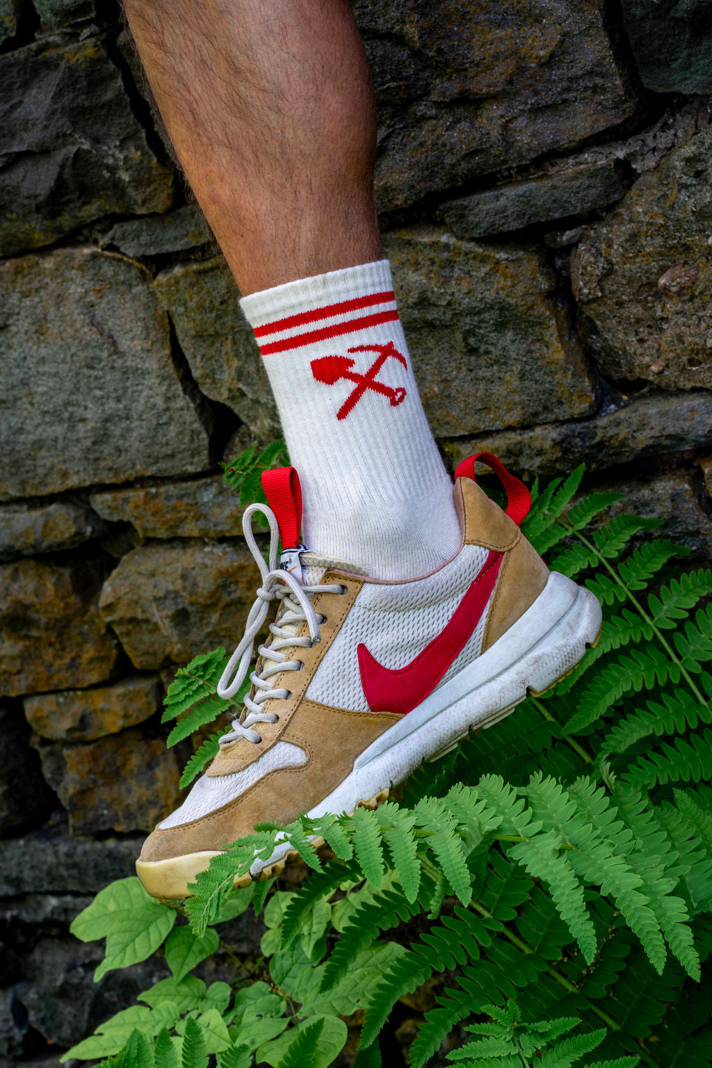 Cream crew socks