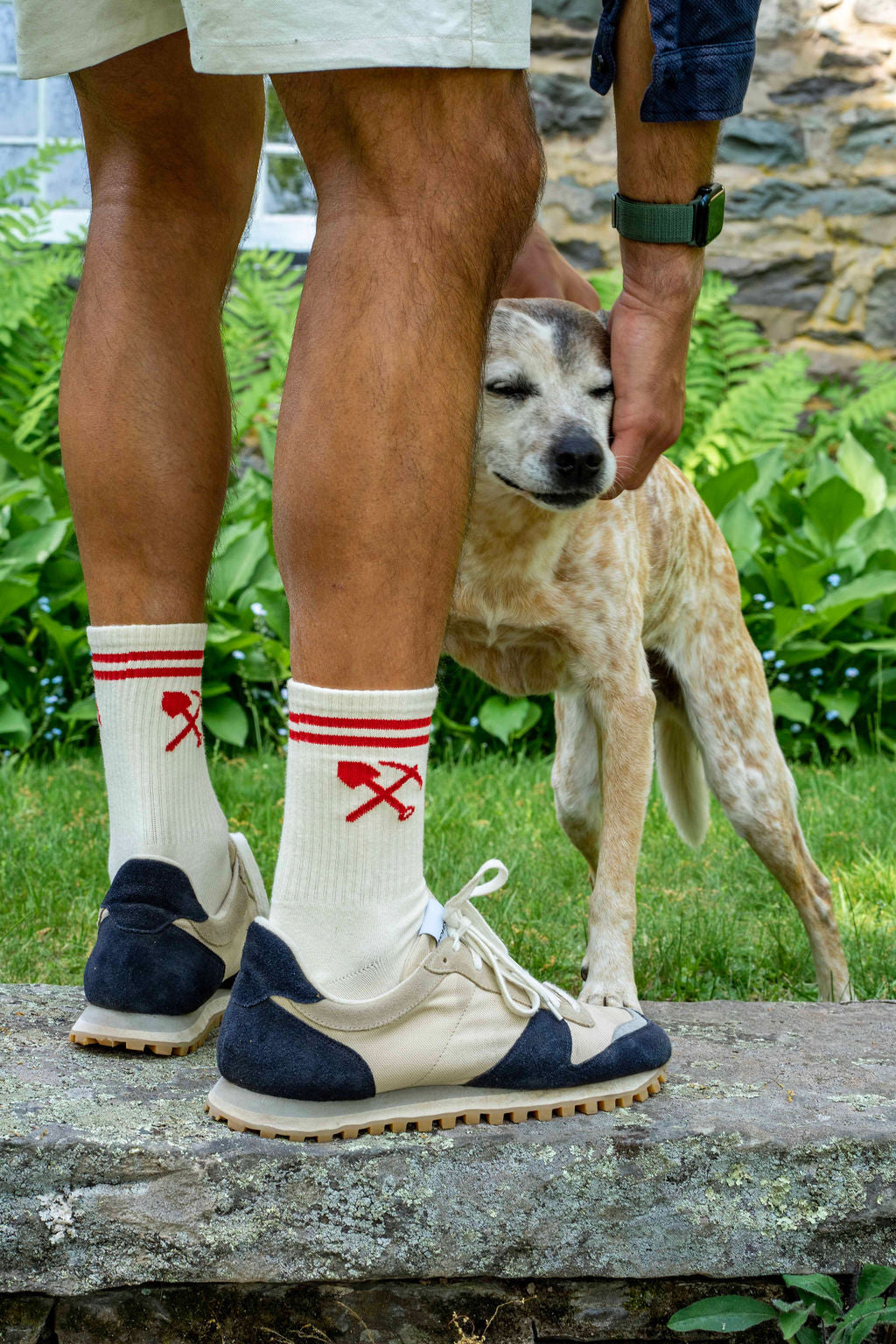 Cream crew socks