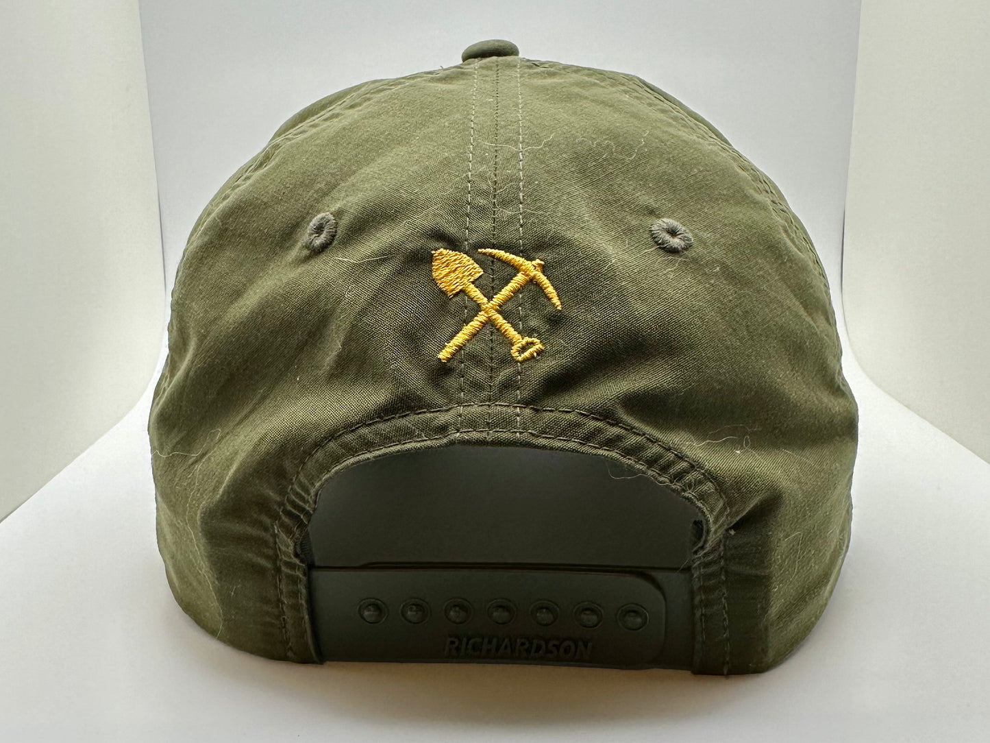Olive chainstitch rope cap
